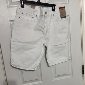 Levi's Men's White Denim Shorts